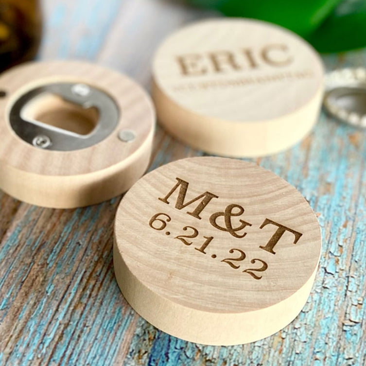 Amber MNL Personalized Wooden Bottle Opener