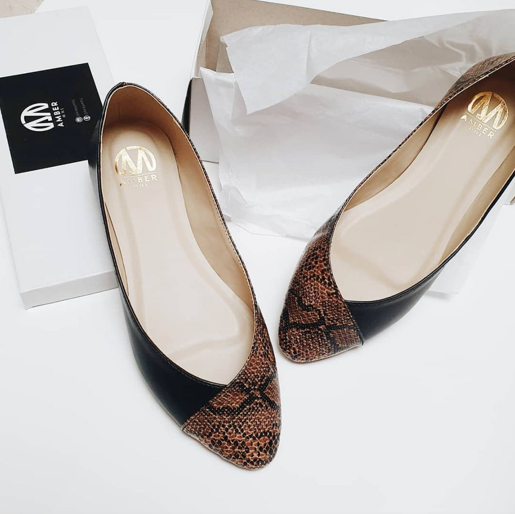 Bettina in Black Snakeskin