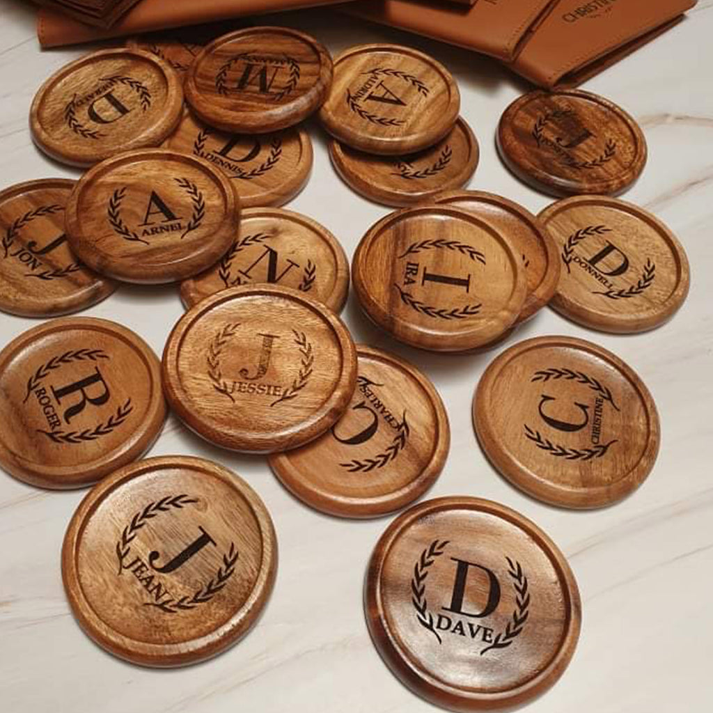 Wooden coaster personalized