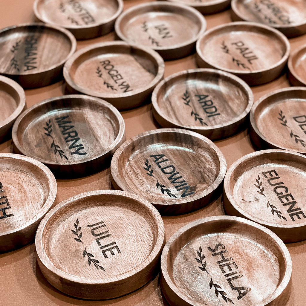 Wooden coaster personalized