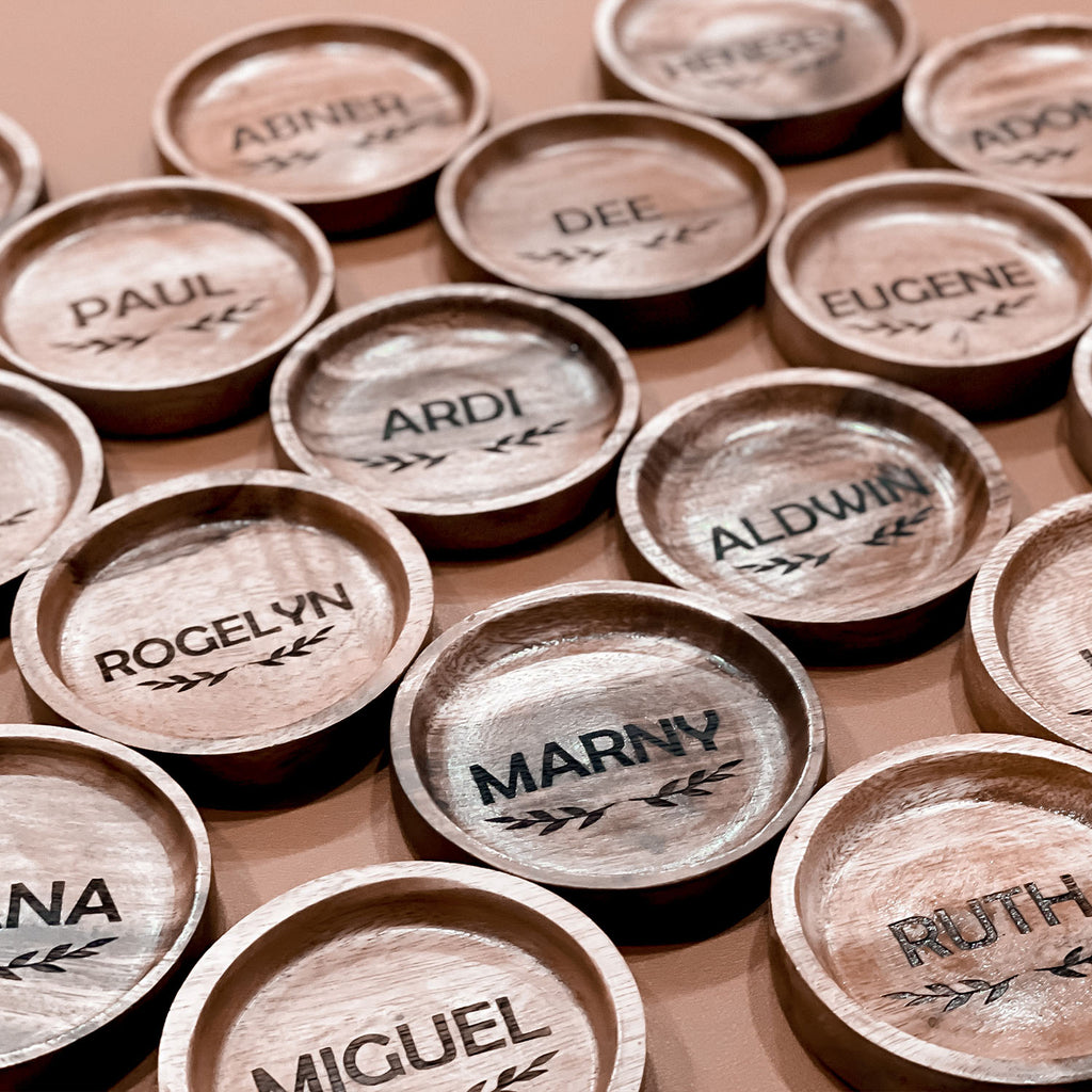 Wooden coaster personalized