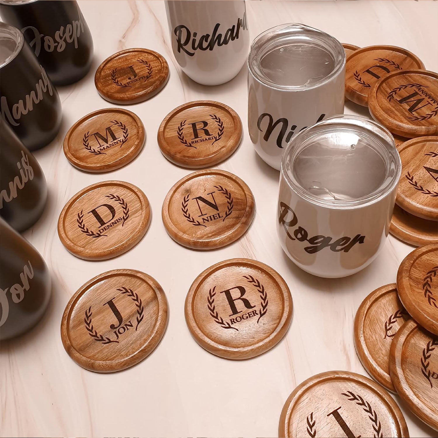 Wooden coaster personalized