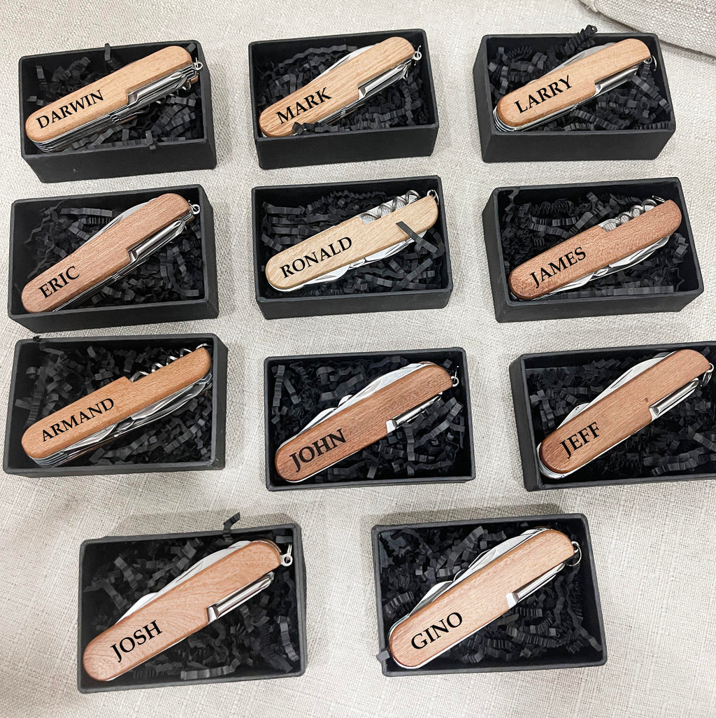 Wooden Swiss Knife personalized