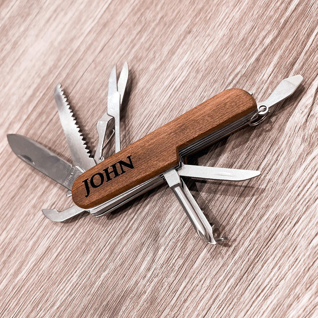 Wooden Swiss Knife personalized