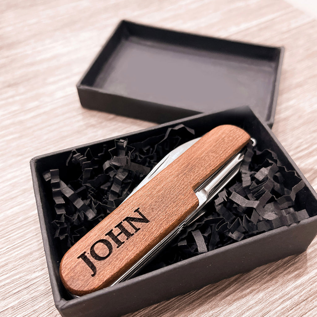 Wooden Swiss Knife personalized